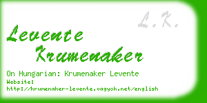 levente krumenaker business card